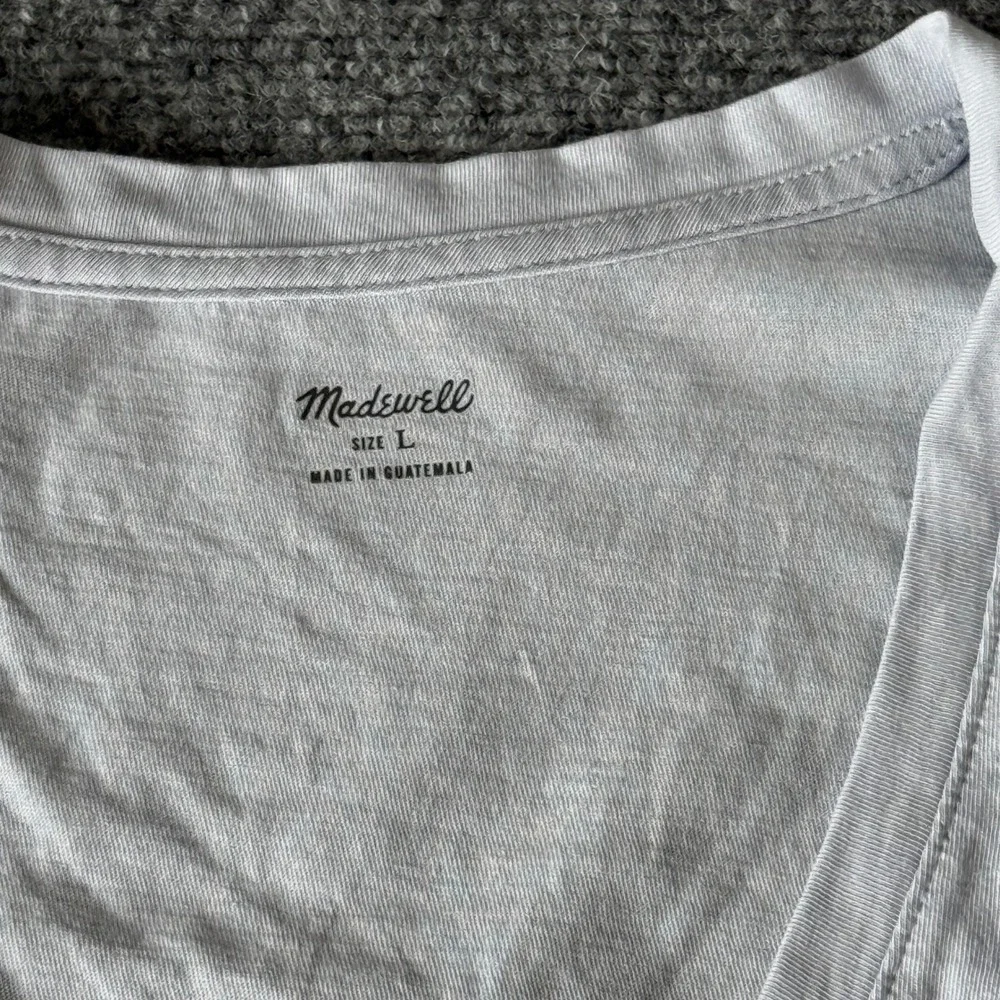 Madewell Northside Vintage Tee Bundle Womens Large Grey Tan Cotton Crewneck 3pk